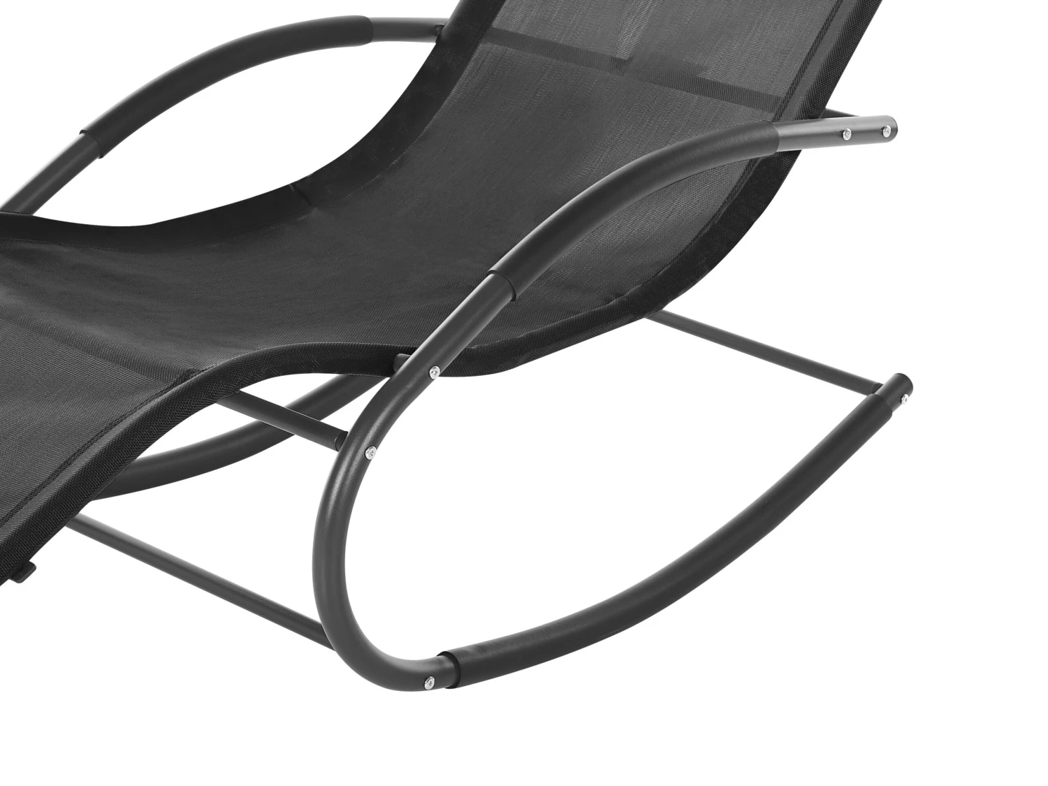 Tumbona De Jardín Mecedora Negro CARANO II 9 Tumbona De Jardín Mecedora Negro CARANO II - Imagen 7
