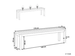 Banco De Jardín Madera Clara 170 Cm MONSANO 15 Banco De Jardín Madera Clara 170 Cm MONSANO -Beliani undef src sa picid 812791 type whitesh image