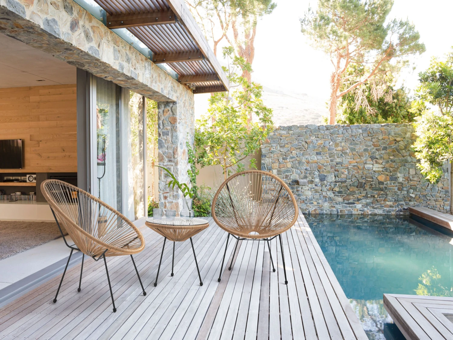 Conjunto De Balcón 2 Plazas De Ratán Negro/natural ACAPULCO II 4 Conjunto De Balcón 2 Plazas De Ratán Negro/natural ACAPULCO II - Imagen 2