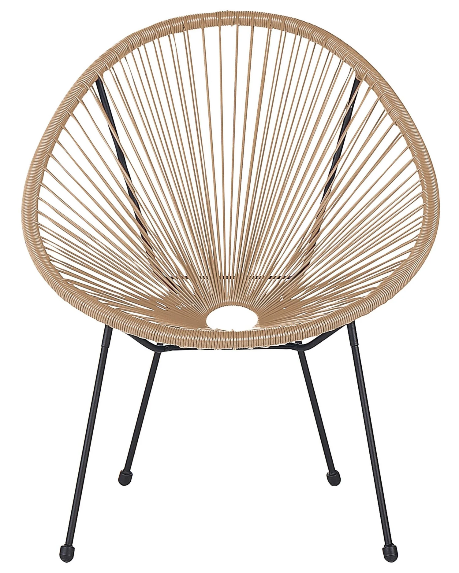 Silla De Balcón De Ratán Beige/natural/negro ACAPULCO II 10 Silla De Balcón De Ratán Beige/natural/negro ACAPULCO II - Imagen 8