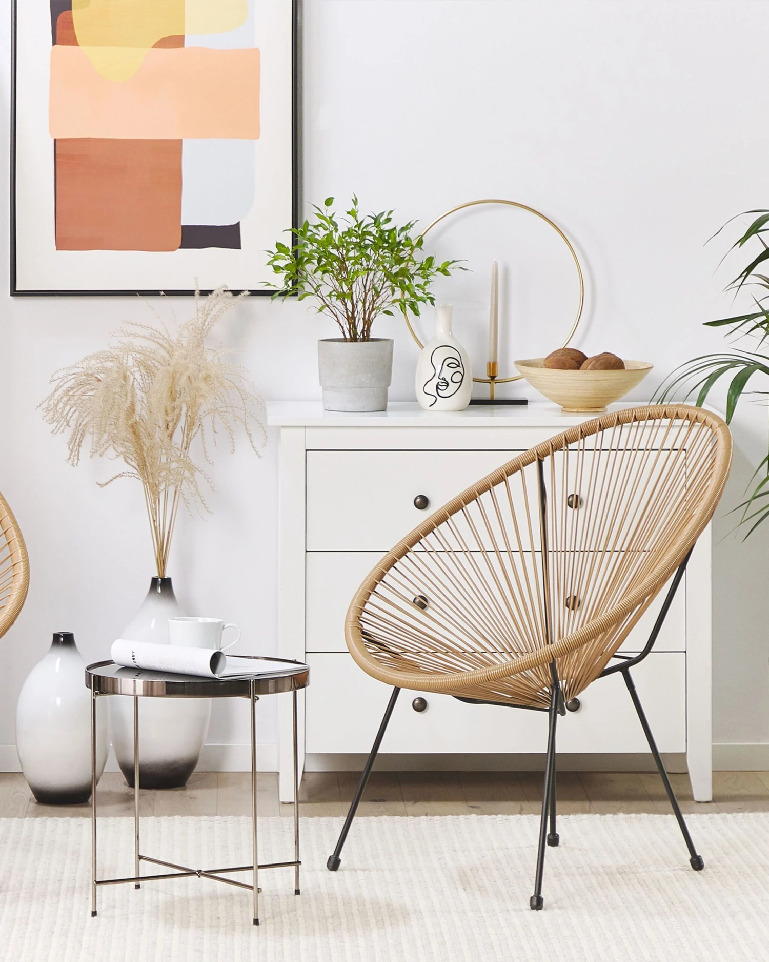 Conjunto De 2 Sillas De Balcón De Ratán Beige/natural/negro ACAPULCO II 6 Conjunto De 2 Sillas De Balcón De Ratán Beige/natural/negro ACAPULCO II - Imagen 4