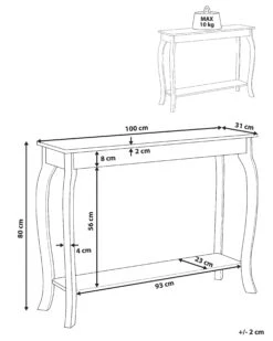 Consola Negra 100 X 31 Cm HARTFORD 19 Consola Negra 100 X 31 Cm HARTFORD -Beliani undef src sa picid 814906 type whitesh image