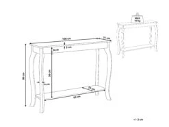 Consola Madera Clara/blanco 100 X 31 Cm HARTFORD 15 Consola Madera Clara/blanco 100 X 31 Cm HARTFORD -Beliani undef src sa picid 814908 type whitesh image