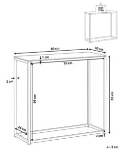 Consola De Vidrio Templado Blanco/negro 80 X 30 Cm DORRIS 19 Consola De Vidrio Templado Blanco/negro 80 X 30 Cm DORRIS -Beliani undef src sa picid 814932 type whitesh image