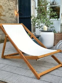 Tumbona De Jardín Madera Clara Con Tela Beige Crema ANZIO 21 Tumbona De Jardín Madera Clara Con Tela Beige Crema ANZIO -Beliani undef src sa picid 816430 type whitesh image