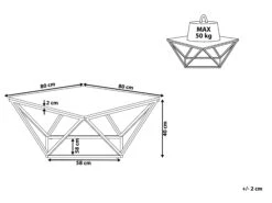 Mesa De Centro Negro/dorado 80 X 80 Cm MALIBU 17 Mesa De Centro Negro/dorado 80 X 80 Cm MALIBU -Beliani undef src sa picid 817100 type whitesh image