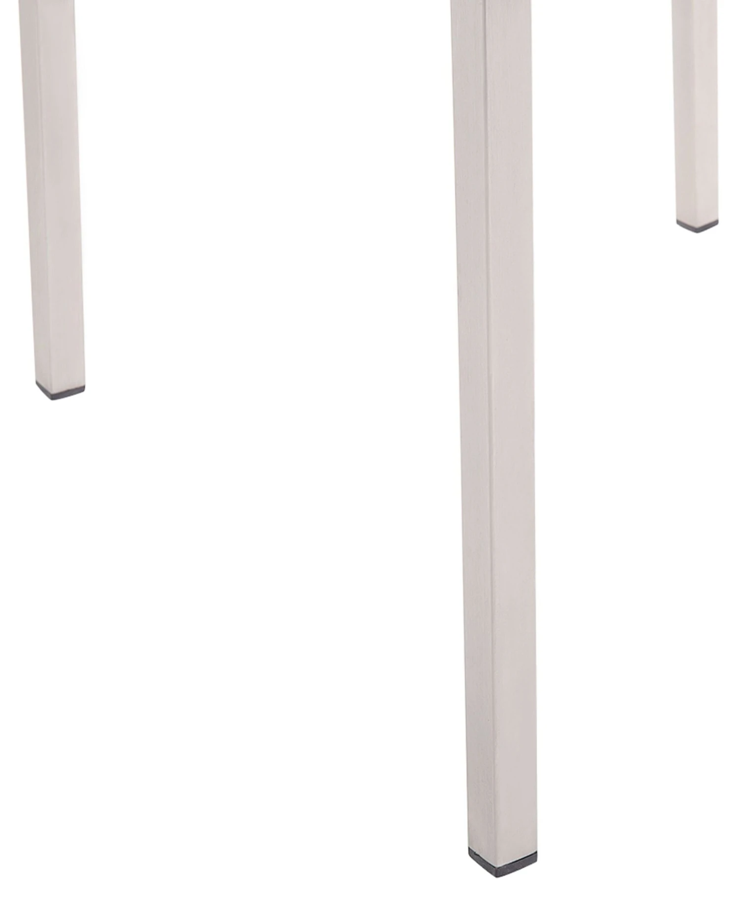 Conjunto De 4 Sillas De Jardín De Poliéster/acero Blanco/plateado/madera Clara GROSSETO 7 Conjunto De 4 Sillas De Jardín De Poliéster/acero Blanco/plateado/madera Clara GROSSETO - Imagen 5