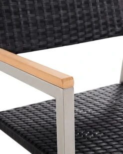 Conjunto De 4 Sillas De Jardín De Ratán/acero Negro/plateado GROSSETO 12 Conjunto De 4 Sillas De Jardín De Ratán/acero Negro/plateado GROSSETO -Beliani undef src sa picid 818418 type whitesh image