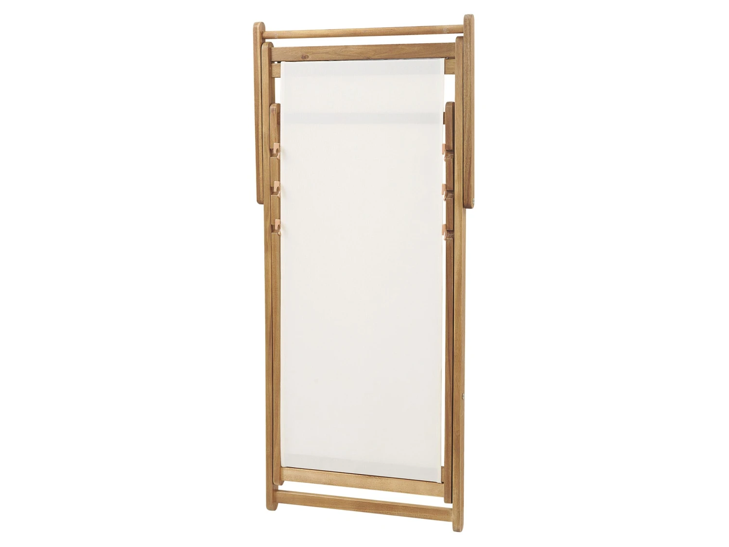 Conjunto De 2 Tumbonas De Jardín Madera Clara Con Tela Negro/beige/naranja ANZIO 8 Conjunto De 2 Tumbonas De Jardín Madera Clara Con Tela Negro/beige/naranja ANZIO - Imagen 6