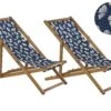 Conjunto De 2 Tumbonas De Jardín Madera Clara Con Tela Azul Marino/beige ANZIO 2 Conjunto De 2 Tumbonas De Jardín Madera Clara Con Tela Azul Marino/beige ANZIO -Beliani undef src sa picid 819613 type whitesh image