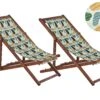 Conjunto De 2 Tumbonas De Jardín Madera Oscura Con Tela Verde/naranja/blanco ANZIO 1 Conjunto De 2 Tumbonas De Jardín Madera Oscura Con Tela Verde/naranja/blanco ANZIO -Beliani undef src sa picid 820013 type whitesh image