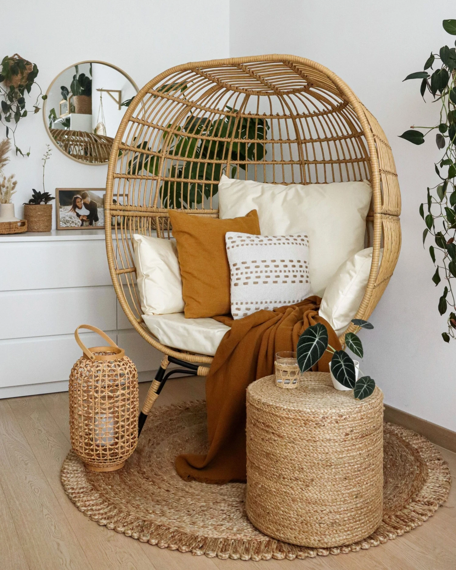 Silla De Ratán Beige/natural/negro VEROLI 5 Silla De Ratán Beige/natural/negro VEROLI - Imagen 3