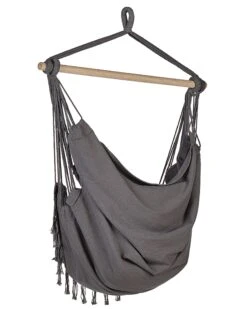 Silla Colgante De Algodón Gris BONEA 16 Silla Colgante De Algodón Gris BONEA -Beliani undef src sa picid 821531 type whitesh image