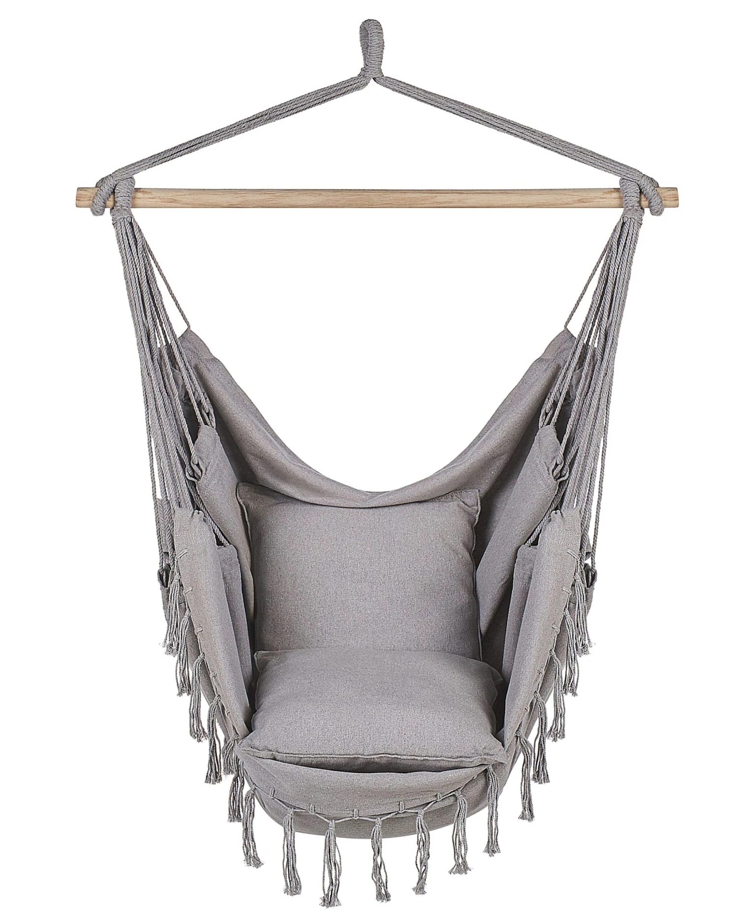 Silla Colgante De Algodón Gris Claro BONEA 6 Silla Colgante De Algodón Gris Claro BONEA - Imagen 4