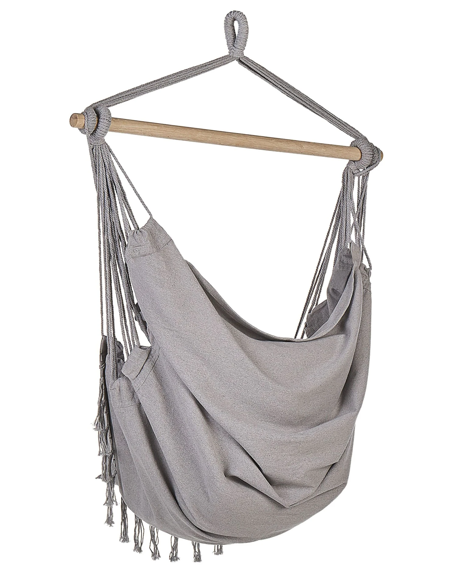 Silla Colgante De Algodón Gris Claro BONEA 7 Silla Colgante De Algodón Gris Claro BONEA - Imagen 5