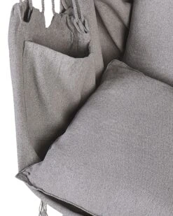 Silla Colgante De Algodón Gris Claro BONEA 17 Silla Colgante De Algodón Gris Claro BONEA -Beliani undef src sa picid 821546 type whitesh image