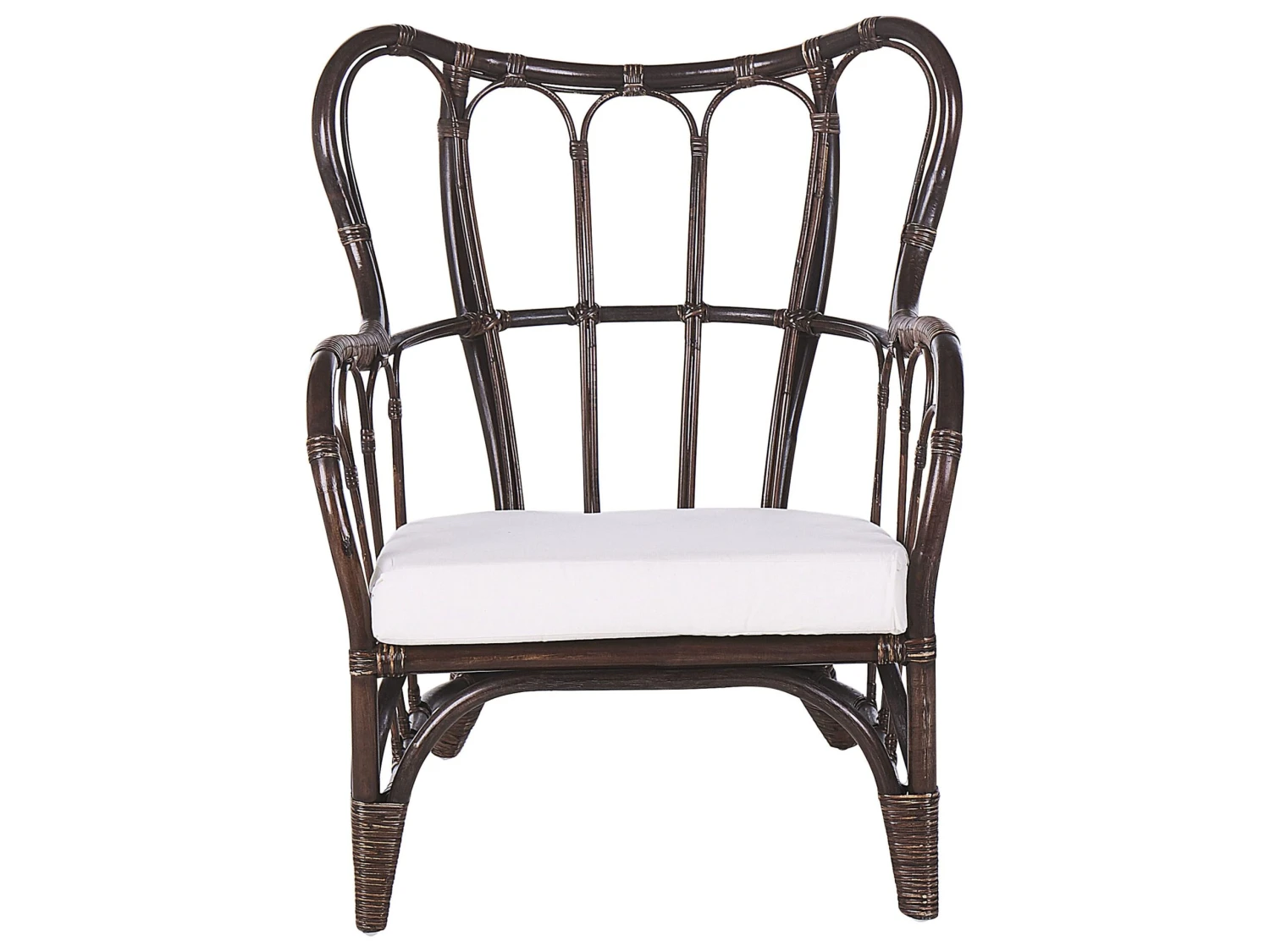 Conjunto De Jardín 4 Plazas De Ratán Marrón Oscuro/beige Crema BRINDISI - Imagen 9