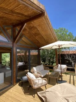 Conjunto De Jardín 4 Plazas Color Natural CORINTH II 16 Conjunto De Jardín 4 Plazas Color Natural CORINTH II -Beliani undef src sa picid 822783 type whitesh image