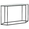 Consola De Vidrio Templado Blanco/negro 120 X 35 Cm PERRIN 1 Consola De Vidrio Templado Blanco/negro 120 X 35 Cm PERRIN -Beliani undef src sa picid 823483 type whitesh image