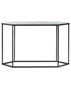 Consola De Vidrio Templado Blanco/negro 120 X 35 Cm PERRIN 11 Consola De Vidrio Templado Blanco/negro 120 X 35 Cm PERRIN -Beliani undef src sa picid 823484 type whitesh image