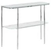 Consola De Vidrio Templado Blanco/plateado 100 X 35 Cm CALVERT 2 Consola De Vidrio Templado Blanco/plateado 100 X 35 Cm CALVERT -Beliani undef src sa picid 823489 type whitesh image
