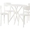 Conjunto De Comedor 4 Plazas De Material Sintético Blanco SERSALE/VIESTE 1 Conjunto De Comedor 4 Plazas De Material Sintético Blanco SERSALE/VIESTE -Beliani undef src sa picid 823841 type whitesh image