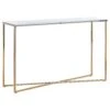 Consola De Vidrio Templado Blanco/dorado 120 X 35 Cm ROYSE 2 Consola De Vidrio Templado Blanco/dorado 120 X 35 Cm ROYSE -Beliani undef src sa picid 823971 type whitesh image