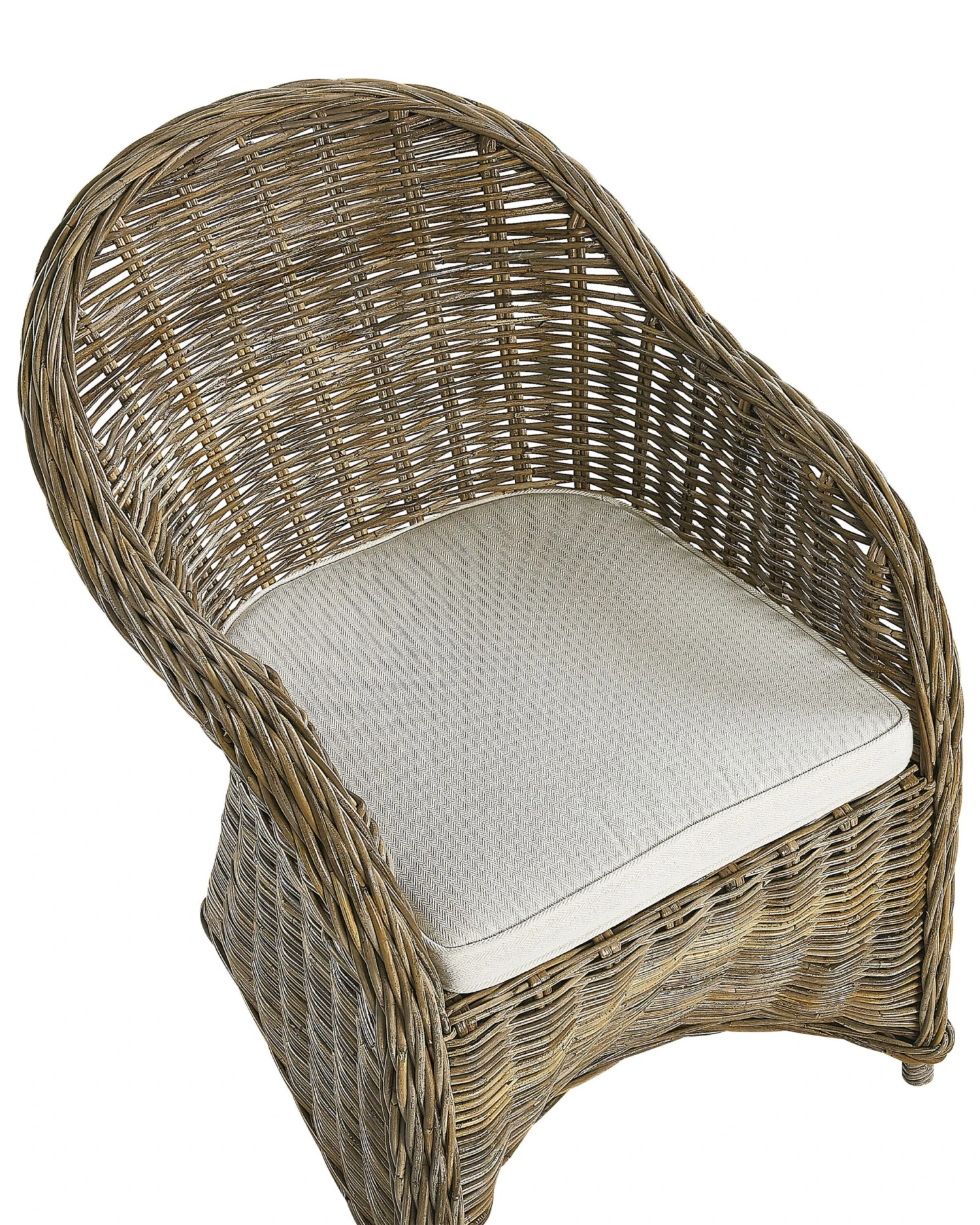 Silla De Jardín De Ratán Beige/natural/blanco Crema SUSUA 8 Silla De Jardín De Ratán Beige/natural/blanco Crema SUSUA - Imagen 6