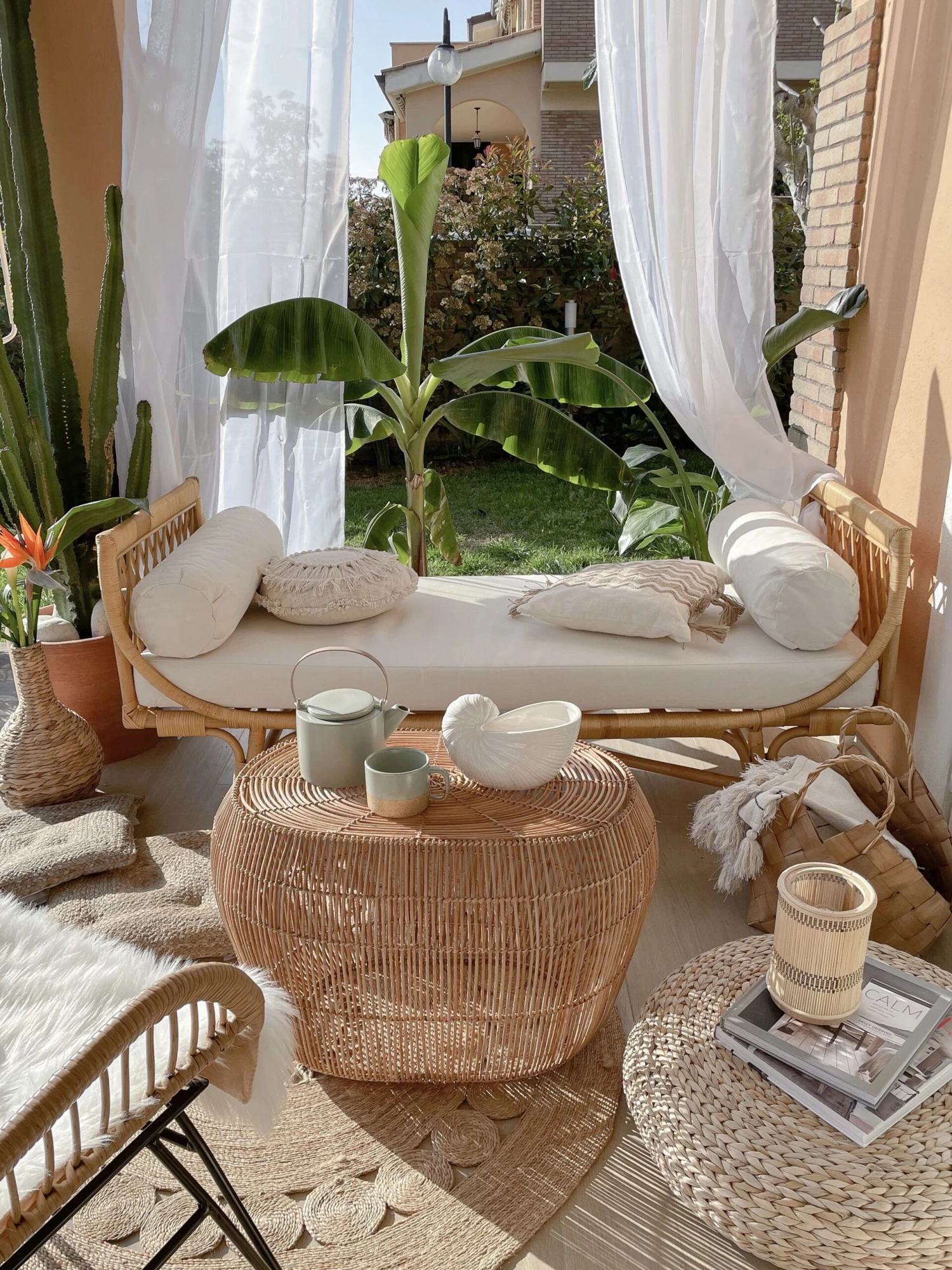 Banco De Jardín 2 Plazas De Ratán Beige Crema/natural BALLAO 7 Banco De Jardín 2 Plazas De Ratán Beige Crema/natural BALLAO - Imagen 5