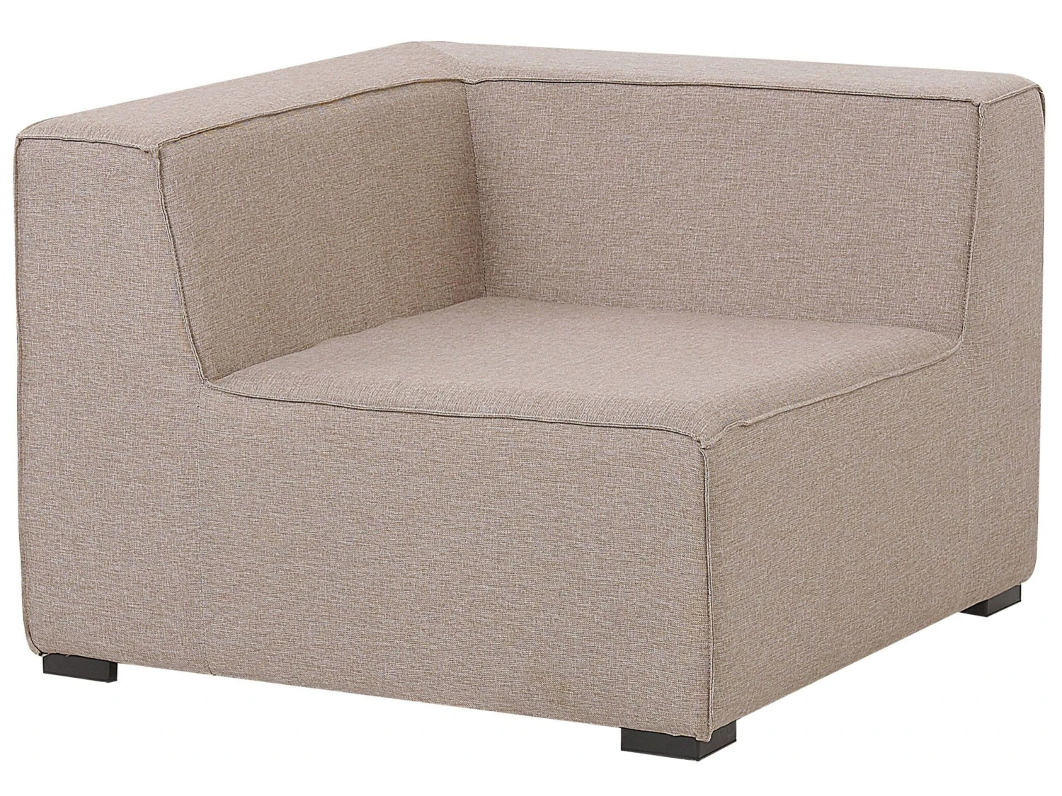 Sofá Esquinero 7 Plazas De Poliéster Beige Arena/negro Derecho Con Reposapiés AREZZO 12 Sofá Esquinero 7 Plazas De Poliéster Beige Arena/negro Derecho Con Reposapiés AREZZO - Imagen 10