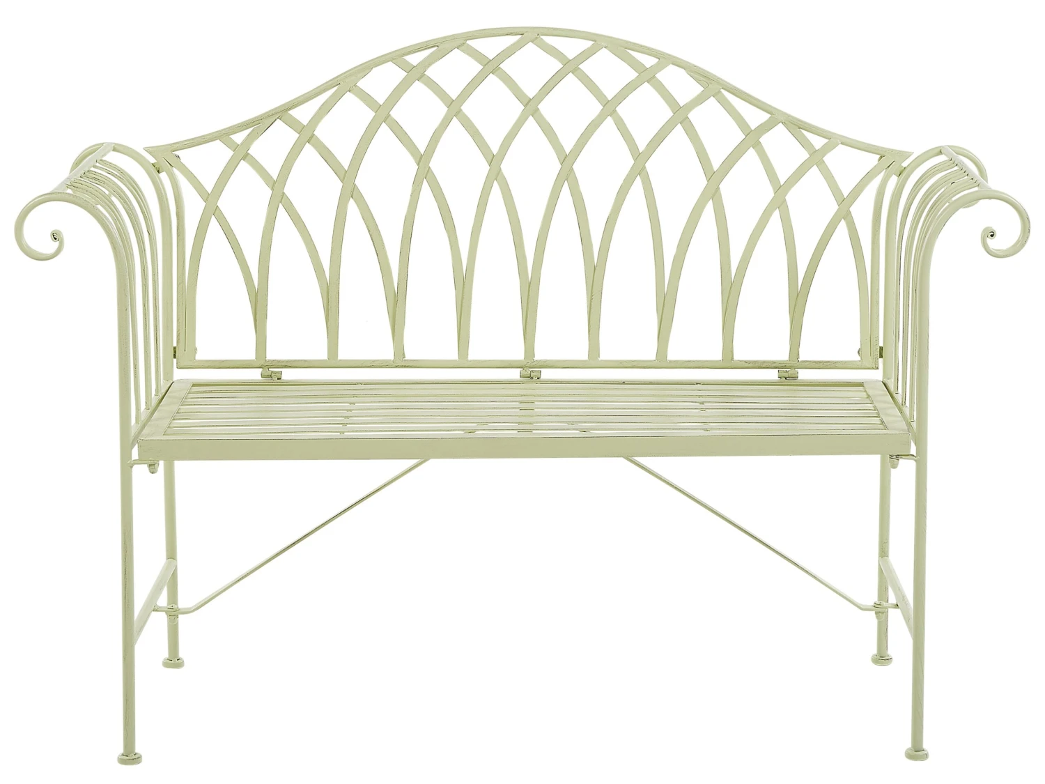 Banco De Jardín De Metal Verde Claro 130 Cm MILAZZO