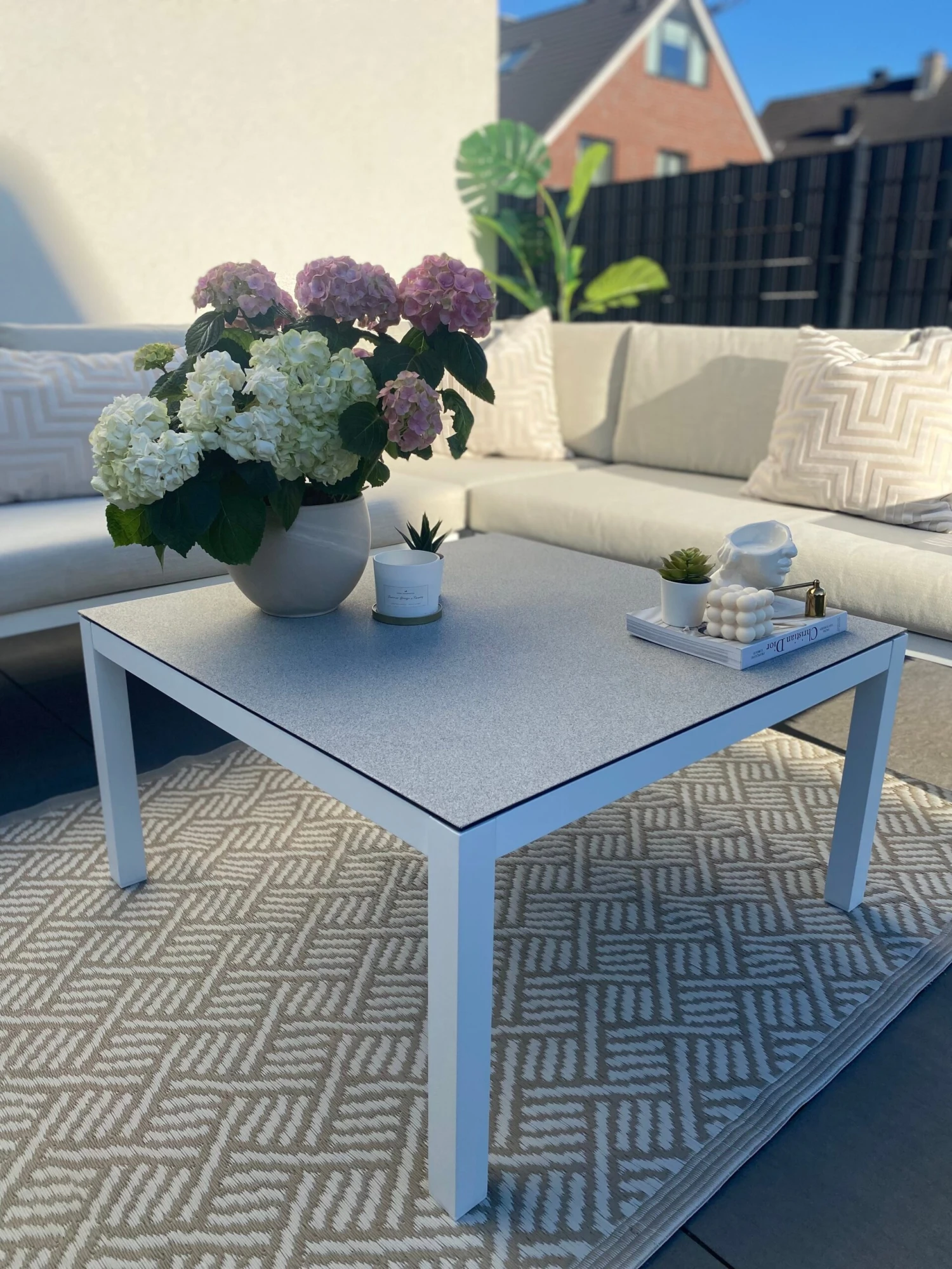 Conjunto De Jardín 4 Plazas De Metal Blanco Crema/marrón/beige Izquierdo BORELLO 8 Conjunto De Jardín 4 Plazas De Metal Blanco Crema/marrón/beige Izquierdo BORELLO - Imagen 6