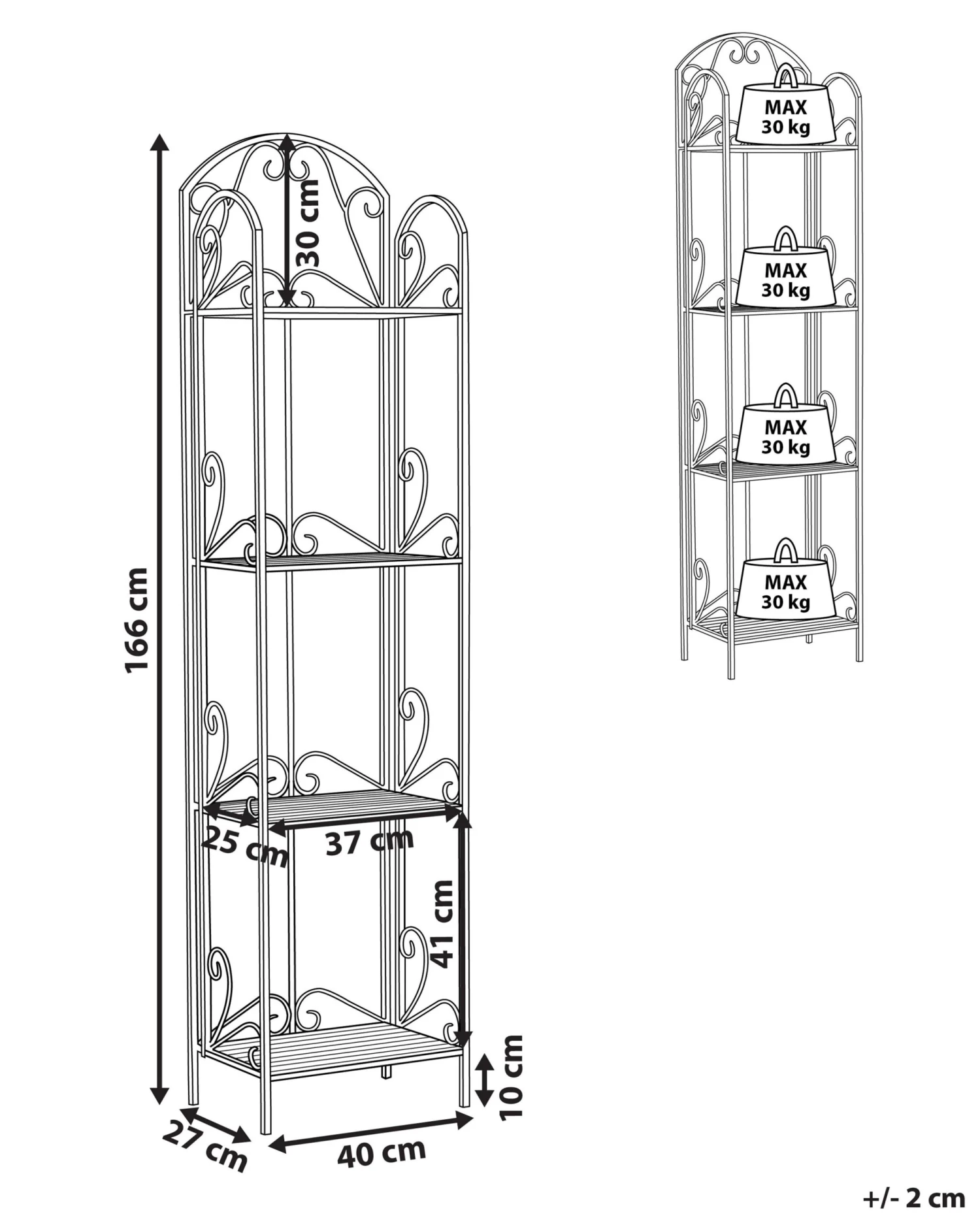 Estantería De Metal Negro 166 Cm VALDIVIA 11 Estantería De Metal Negro 166 Cm VALDIVIA - Imagen 9