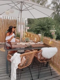 Conjunto De Balcón Color Natural TROPEA II 17 Conjunto De Balcón Color Natural TROPEA II -Beliani undef src sa picid 828110 type whitesh image