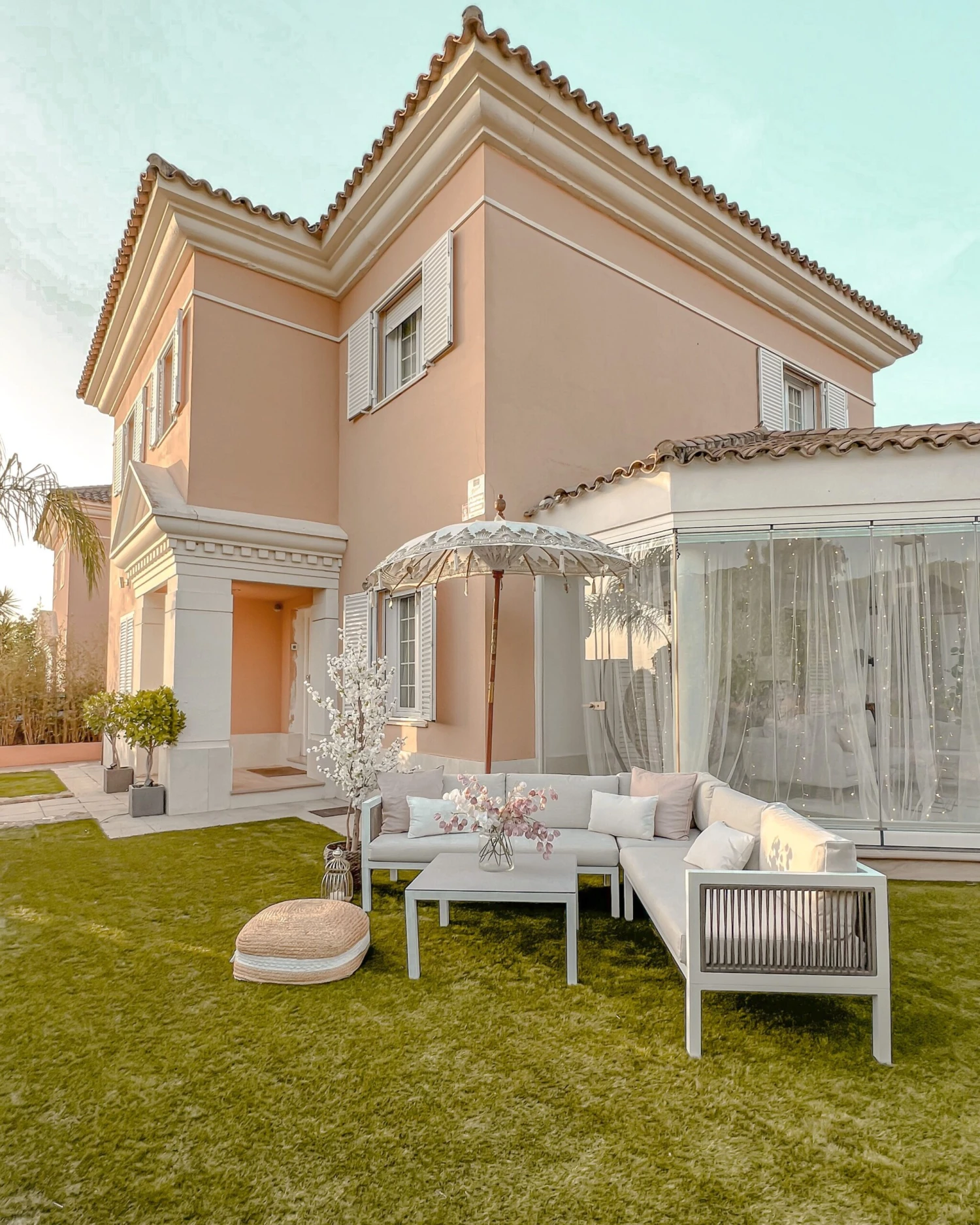 Conjunto De Jardín 4 Plazas De Metal Blanco Crema/marrón/beige Izquierdo BORELLO 12 Conjunto De Jardín 4 Plazas De Metal Blanco Crema/marrón/beige Izquierdo BORELLO - Imagen 10