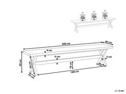 Banco De Jardín 3 Plazas De Cemento Reforzado Blanco/madera Clara OLBIA 13 Banco De Jardín 3 Plazas De Cemento Reforzado Blanco/madera Clara OLBIA -Beliani undef src sa picid 829710 type whitesh image