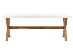 Conjunto De Comedor De Jardín De 8 Plazas De Cemento Blanco/madera Clara OLBIA 17 Conjunto De Comedor De Jardín De 8 Plazas De Cemento Blanco/madera Clara OLBIA -Beliani undef src sa picid 829755 type whitesh image