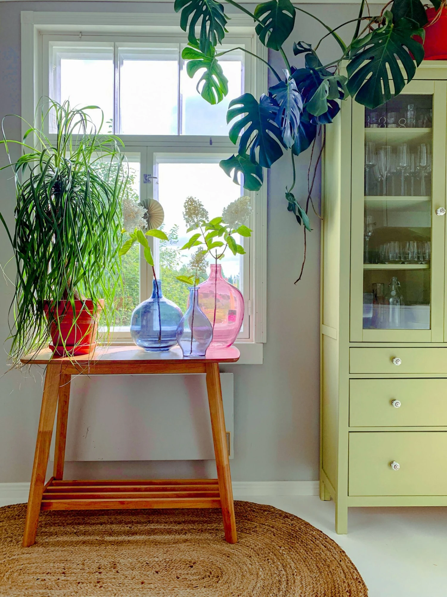 Consola De Madera De Caucho Clara 90 X 40 Cm TULARE 6 Consola De Madera De Caucho Clara 90 X 40 Cm TULARE - Imagen 4