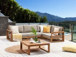 Conjunto De Sala De Estar Esquinero 4 Plazas De Madera De Acacia Clara Izquierdo TIMOR II 14 Conjunto De Sala De Estar Esquinero 4 Plazas De Madera De Acacia Clara Izquierdo TIMOR II -Beliani undef src sa picid 834117 type whitesh image