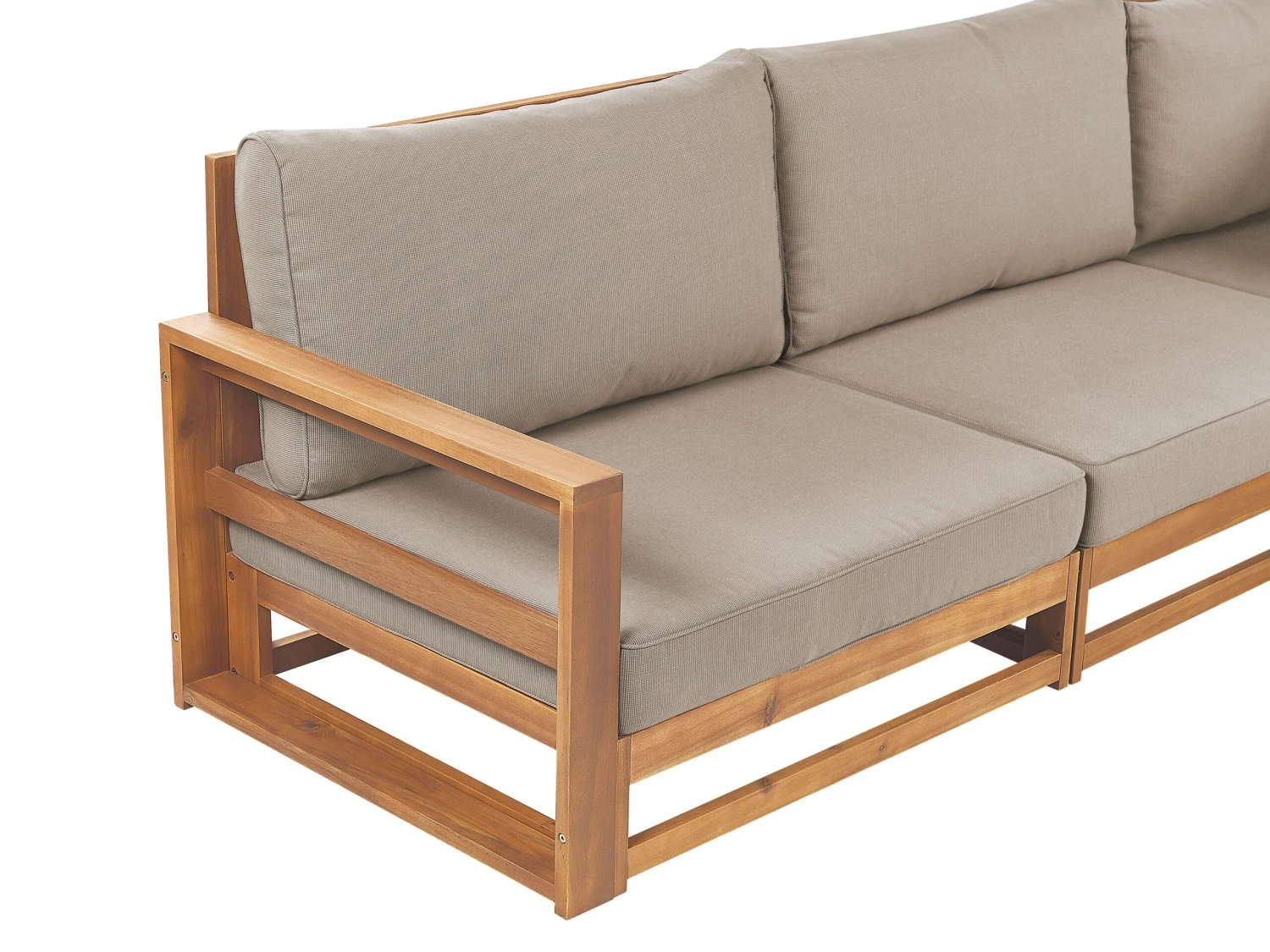 Conjunto De Sala De Estar Esquinero 4 Plazas De Madera De Acacia Clara Izquierdo TIMOR II 12 Conjunto De Sala De Estar Esquinero 4 Plazas De Madera De Acacia Clara Izquierdo TIMOR II - Imagen 10