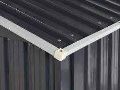 Cobertizo De Jardín De Metal Gris Grafito 158 Cm AOSTA 19 Cobertizo De Jardín De Metal Gris Grafito 158 Cm AOSTA -Beliani undef src sa picid 835752 type whitesh image