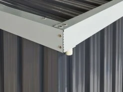 Cobertizo De Jardín De Metal Gris Grafito/blanco Crema 180 Cm UMBRIA 19 Cobertizo De Jardín De Metal Gris Grafito/blanco Crema 180 Cm UMBRIA -Beliani undef src sa picid 835765 type whitesh image