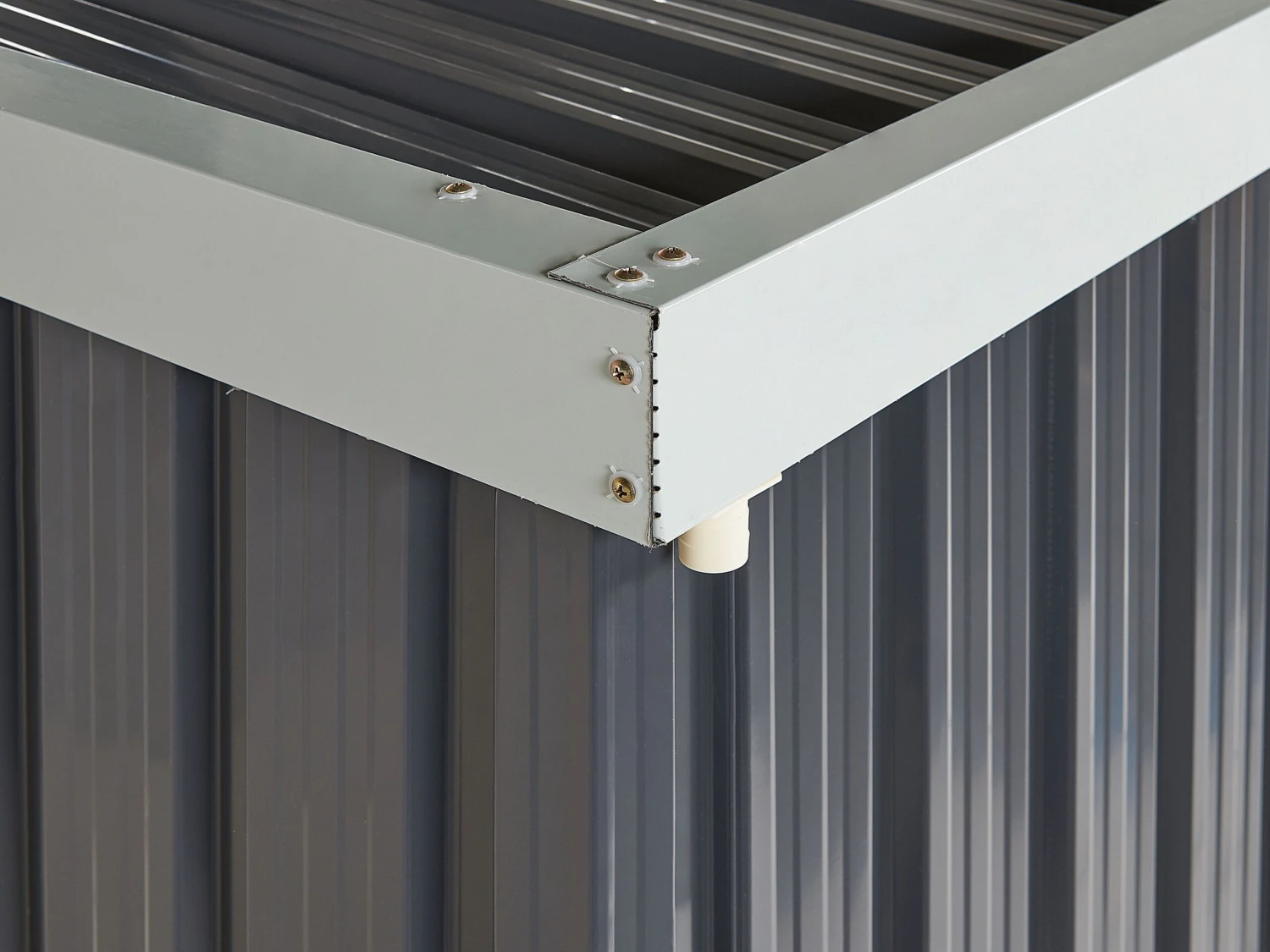 Cobertizo De Jardín De Metal Gris Grafito/blanco Crema 180 Cm UMBRIA 10 Cobertizo De Jardín De Metal Gris Grafito/blanco Crema 180 Cm UMBRIA - Imagen 8