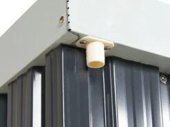 Cobertizo De Jardín De Metal Gris Grafito/blanco Crema 180 Cm UMBRIA 20 Cobertizo De Jardín De Metal Gris Grafito/blanco Crema 180 Cm UMBRIA -Beliani undef src sa picid 835766 type whitesh image