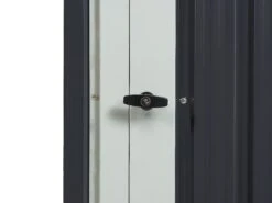 Cobertizo De Jardín De Metal Gris Grafito/blanco Crema 180 Cm UMBRIA 21 Cobertizo De Jardín De Metal Gris Grafito/blanco Crema 180 Cm UMBRIA -Beliani undef src sa picid 835767 type whitesh image