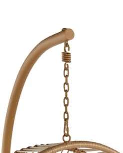 Silla Colgante Con Soporte De Ratán Beige/blanco ACRI 19 Silla Colgante Con Soporte De Ratán Beige/blanco ACRI -Beliani undef src sa picid 842598 type whitesh image