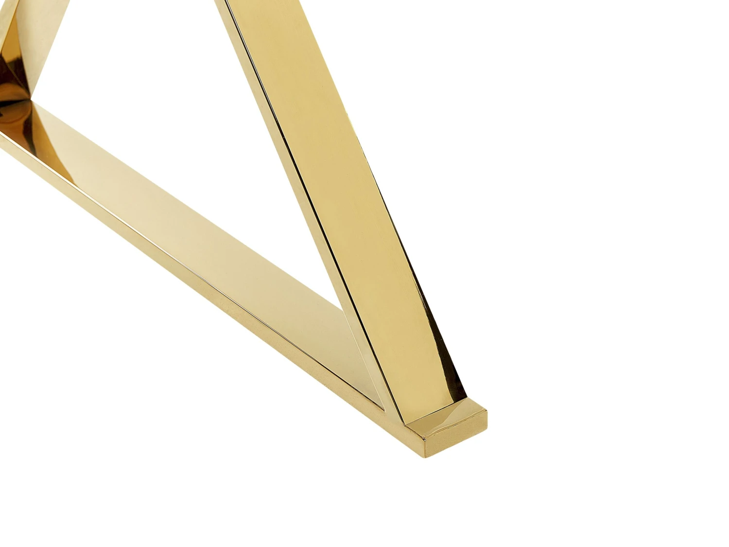 Mesa De Comedor De Vidrio Templado Blanco/dorado 120 X 70 Cm ATTICA 7 Mesa De Comedor De Vidrio Templado Blanco/dorado 120 X 70 Cm ATTICA - Imagen 5