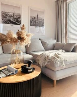 Mesa De Centro Madera Clara/negro ⌀ 70 Cm KIRKWOOD 15 Mesa De Centro Madera Clara/negro ⌀ 70 Cm KIRKWOOD -Beliani undef src sa picid 851256 type whitesh image