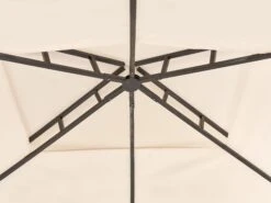 Cenador De Metal Beige/negro 240 Cm NARO -Beliani undef src sa picid 851664 type whitesh image