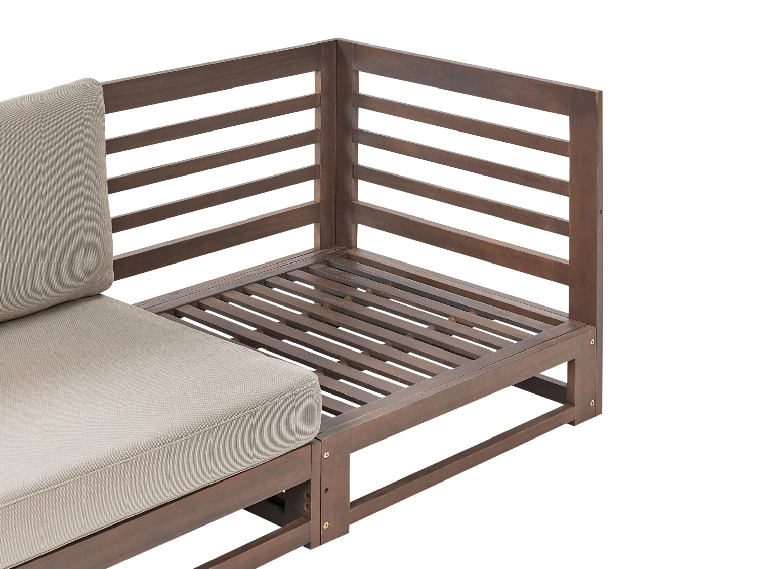 Sofá 3 Plazas De Madera De Acacia Oscura TRANI 5 Sofá 3 Plazas De Madera De Acacia Oscura TRANI - Imagen 3